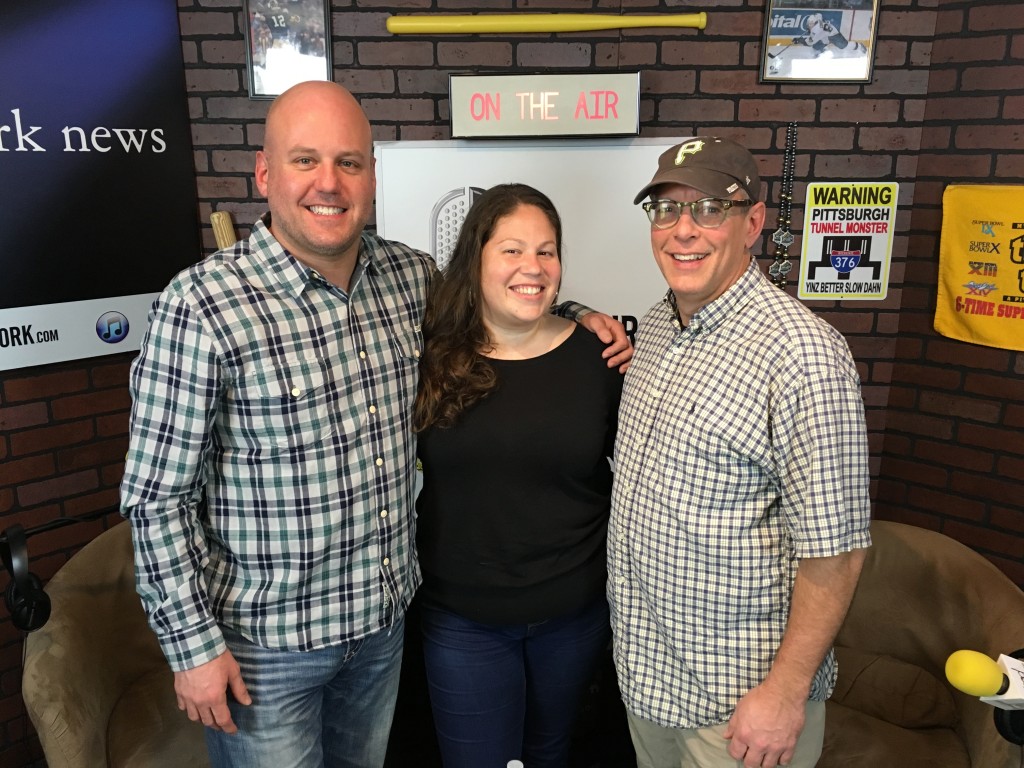 John Chamberlin (right) and Craig Tumas (left) with guest Tara Sherry-Torres of Cafe Con Leche Pittsburgh