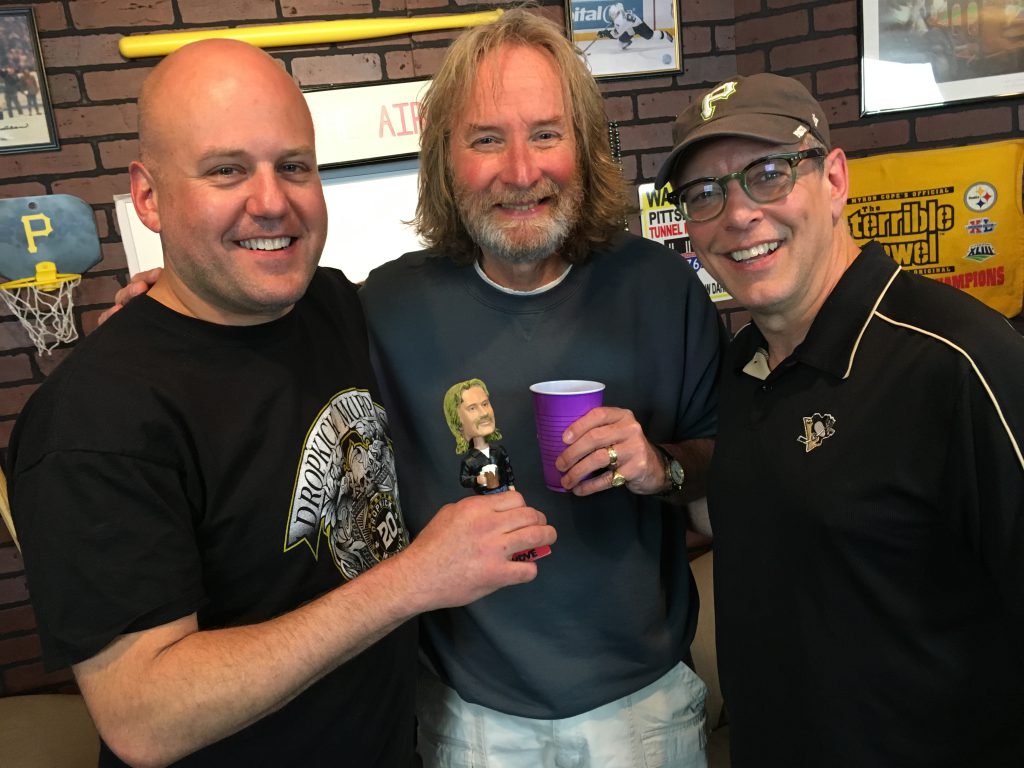 DVE's Sean McDowell (center) talks to John and Craig about his career and why he was pushing for others to get into the Pittsburgh Legends of Rock and Roll before him...