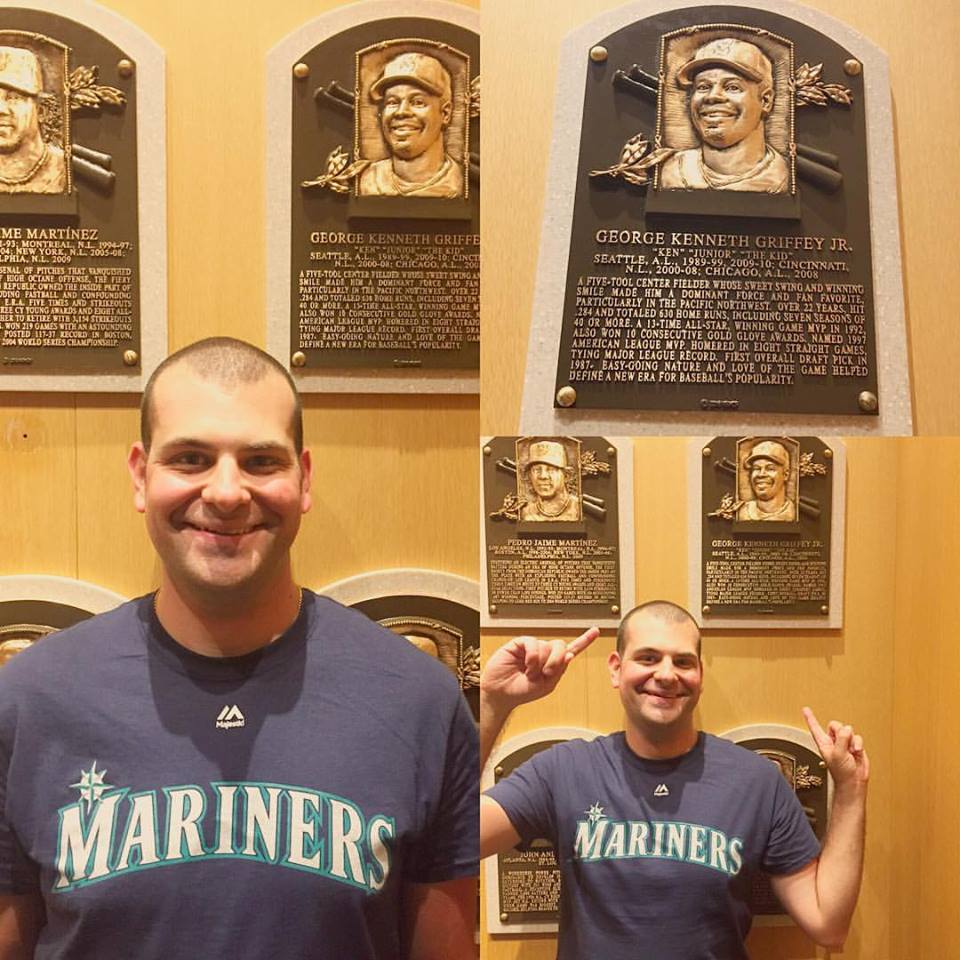 Mike at the Ken Griffey, Jr. plaque