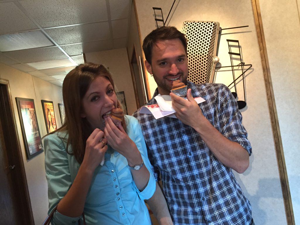 Michelle Flynn of Burgh TV and previous podcast guest showed up with her friend Andrew, allegedly to get behind-the-scenes footage on Snapchat, but we think they really just came for the cupcakes...